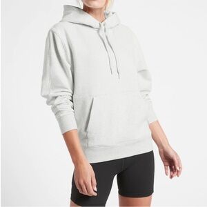 Athleta Light Gray retroplush heatherHoodie xl nwt